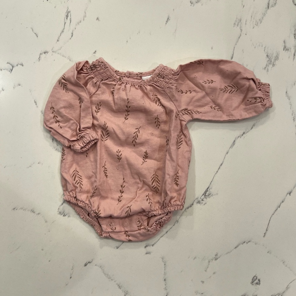 Carter's Blush Leaf Print Bodysuit
